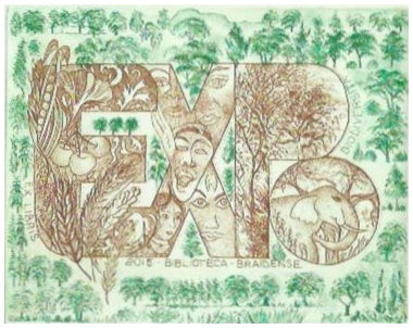 28 - EXL EXPO 2015 – Biblioteca Braidense – “Biodiversità” C3 a colori (2 lastre), mm. 100x128 – 2015;