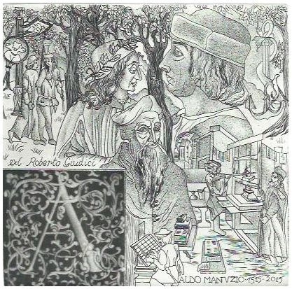 31 - EXL Aldo Manuzio 1515-2015 – Roberto Giudici C3,C7, mm. 140x140 – 2015;