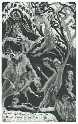 09 - EXL Mauro Mainardi – Inferno XIII, v. 5,6, “La selva dei suicidi” C7,C3, mm. 138x87 - 2014;