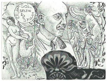 10 - EXL Solstizio d’estate Nel segno del vate, “D’Annunzio fra due Lede e il Cigno” C3,C4,C7, mm. 93x120 - 2014;
