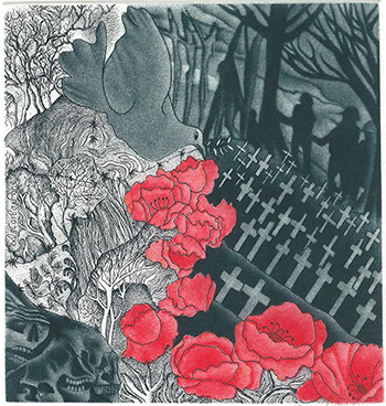 80 – EXL Carlo Pane, “Armistice” C3,C7, mm. 128 x122 – 2018;